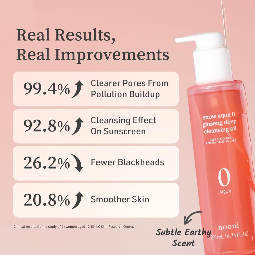 Desmaquillante NOONI Snow Aqua 0 Ginseng para maquillaje resistente al agua