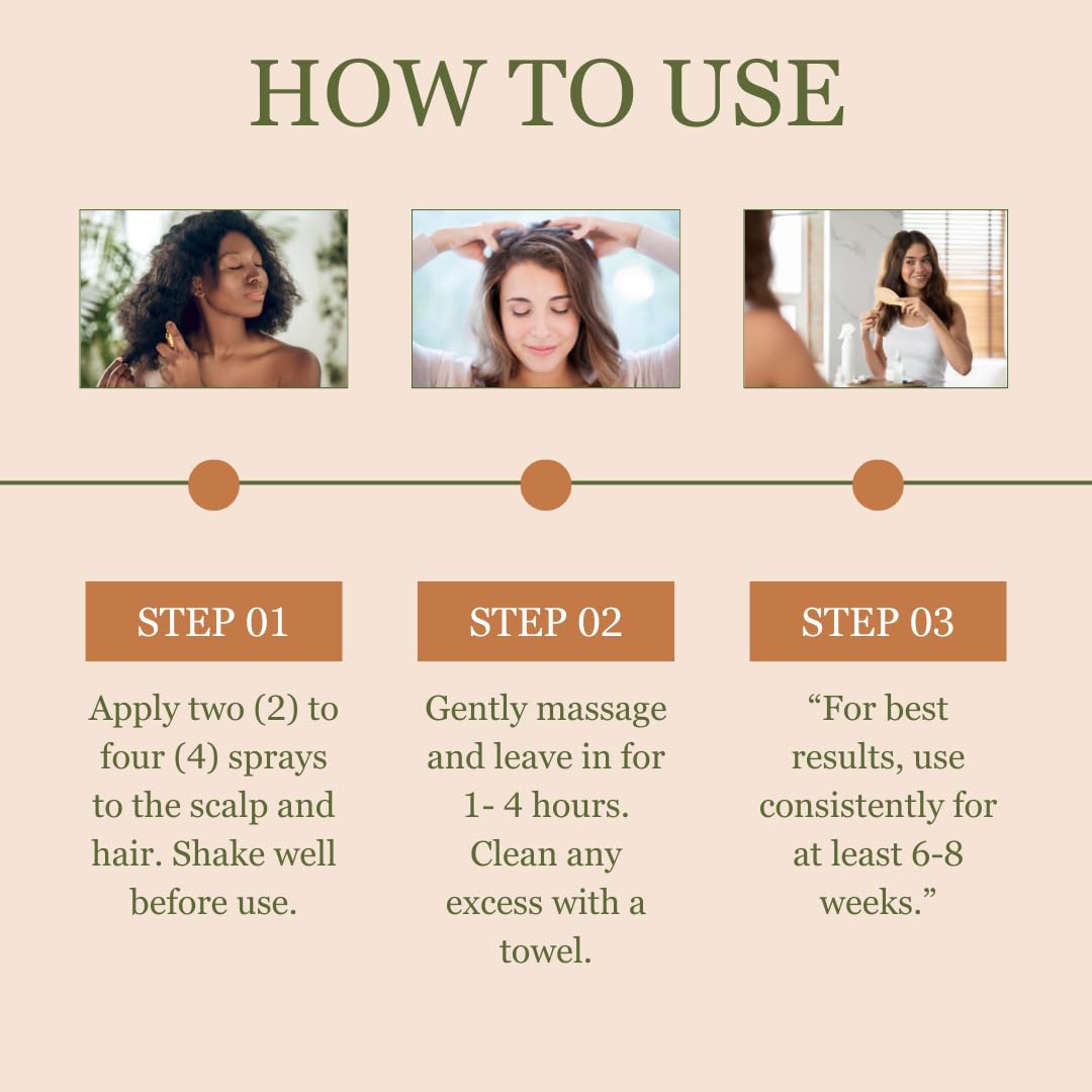 NOOR HAIR Wonder Growth Spray: résultats potentiels à soutenir grâce à une utilisation régulière.