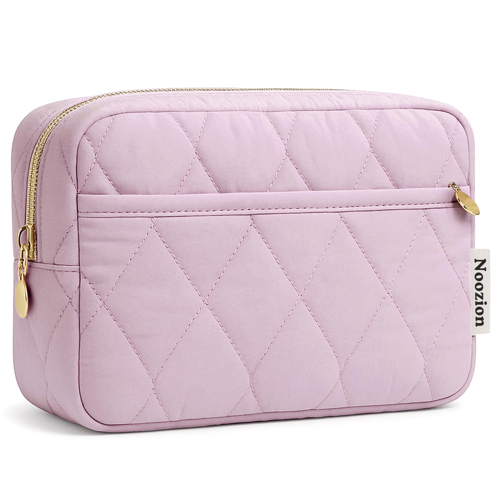 Noozion bolso de maquillaje con apertura amplia para acceso rápido a productos.