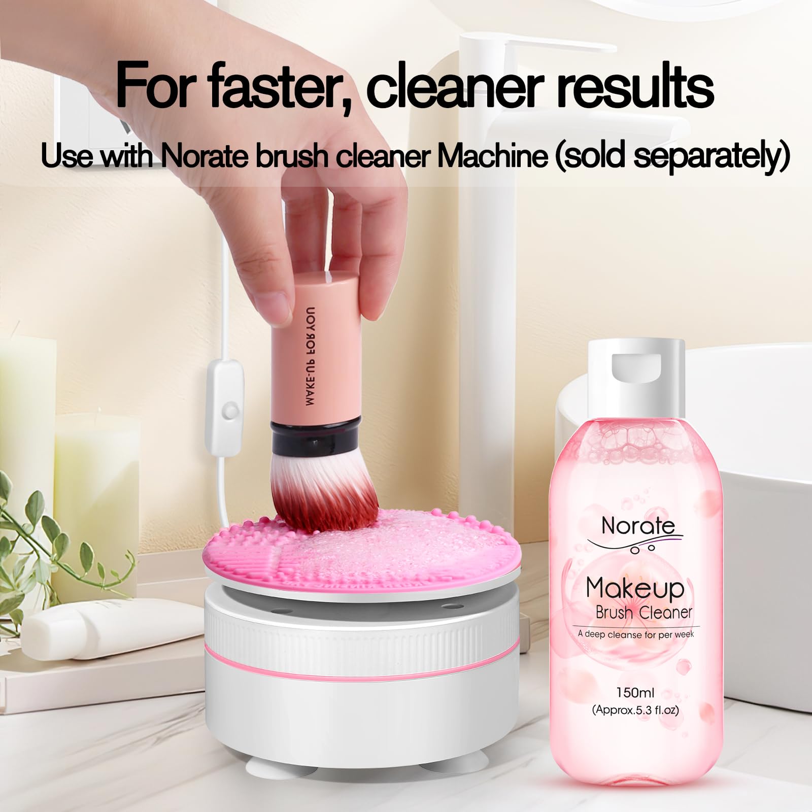 Norate limpiador de pinceles y esponjas de belleza, limpieza profunda
