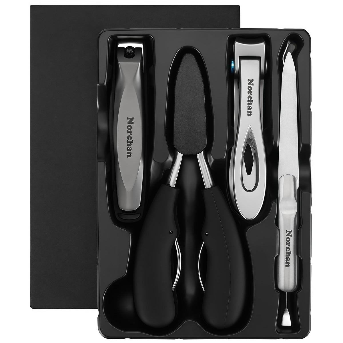NORCHAN set de 5 cortauñas grandes: corte preciso y cómodo.