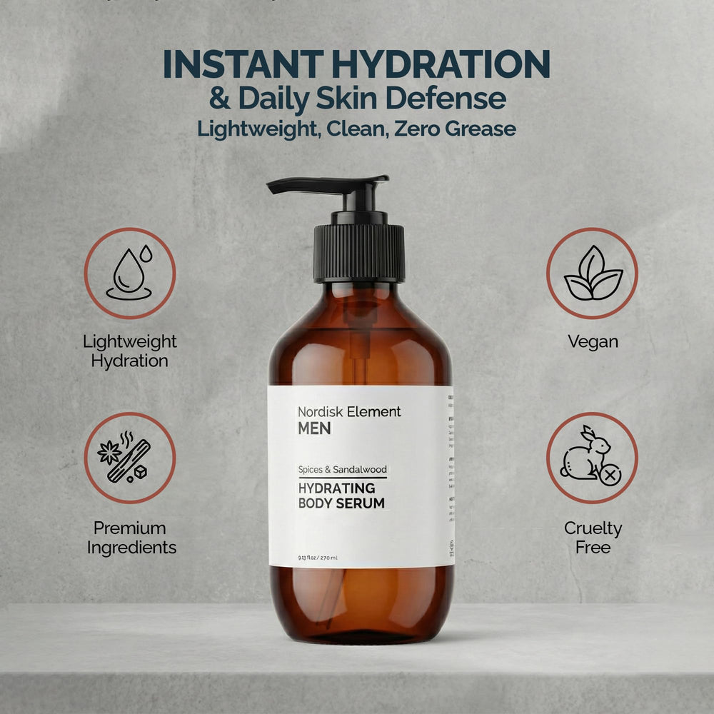 Textura rápida del serum corporal para hombres, absorción instantánea