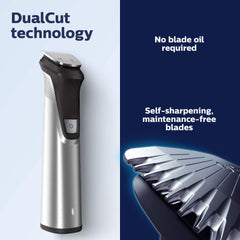 Norelco Multigroom 7000, tecnología de cuchillas para corte preciso.