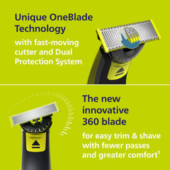 Norelco OneBlade 360: peine 5 en 1 para recortes de 1 a 5 mm.