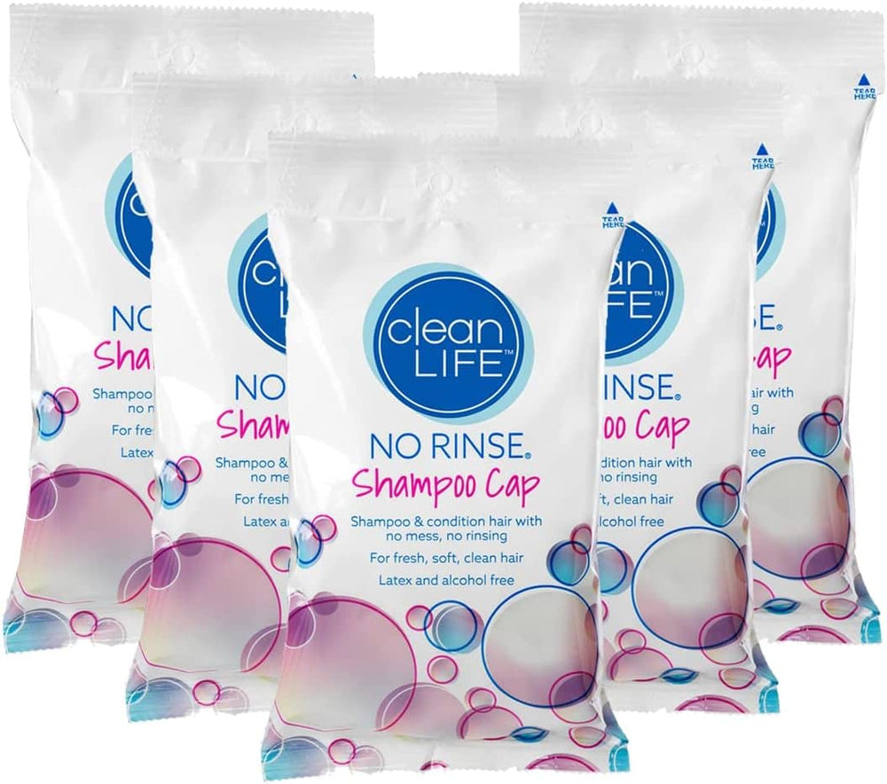 No-Rinse Cleanlife Cap en primer plano, lavado capilar sin agua en casa.