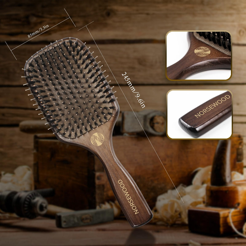 Norsewood cepillo para brillo suave - experiencia de peinado agradable