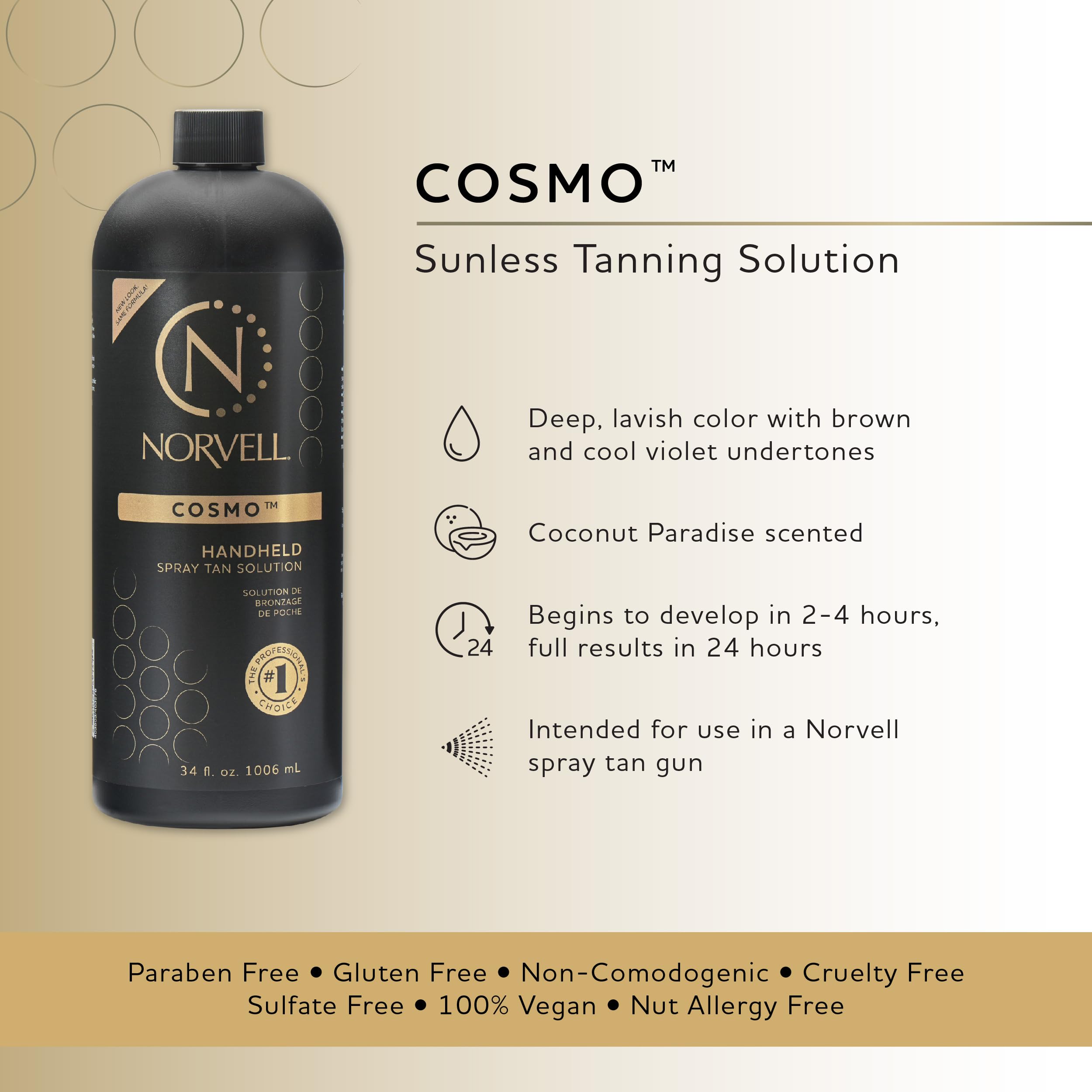 Norvell Cosmo: application en spray pour teint naturel.