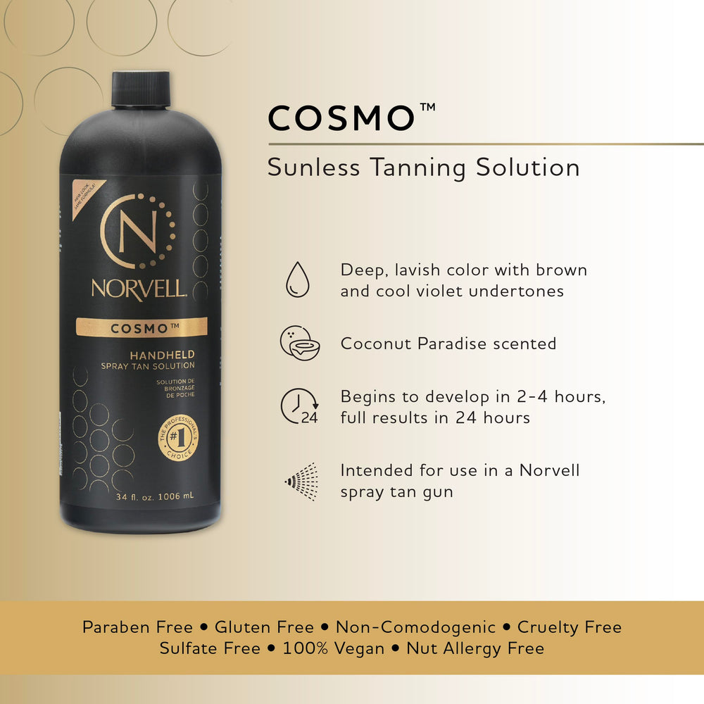Norvell Cosmo: application en spray pour teint naturel.