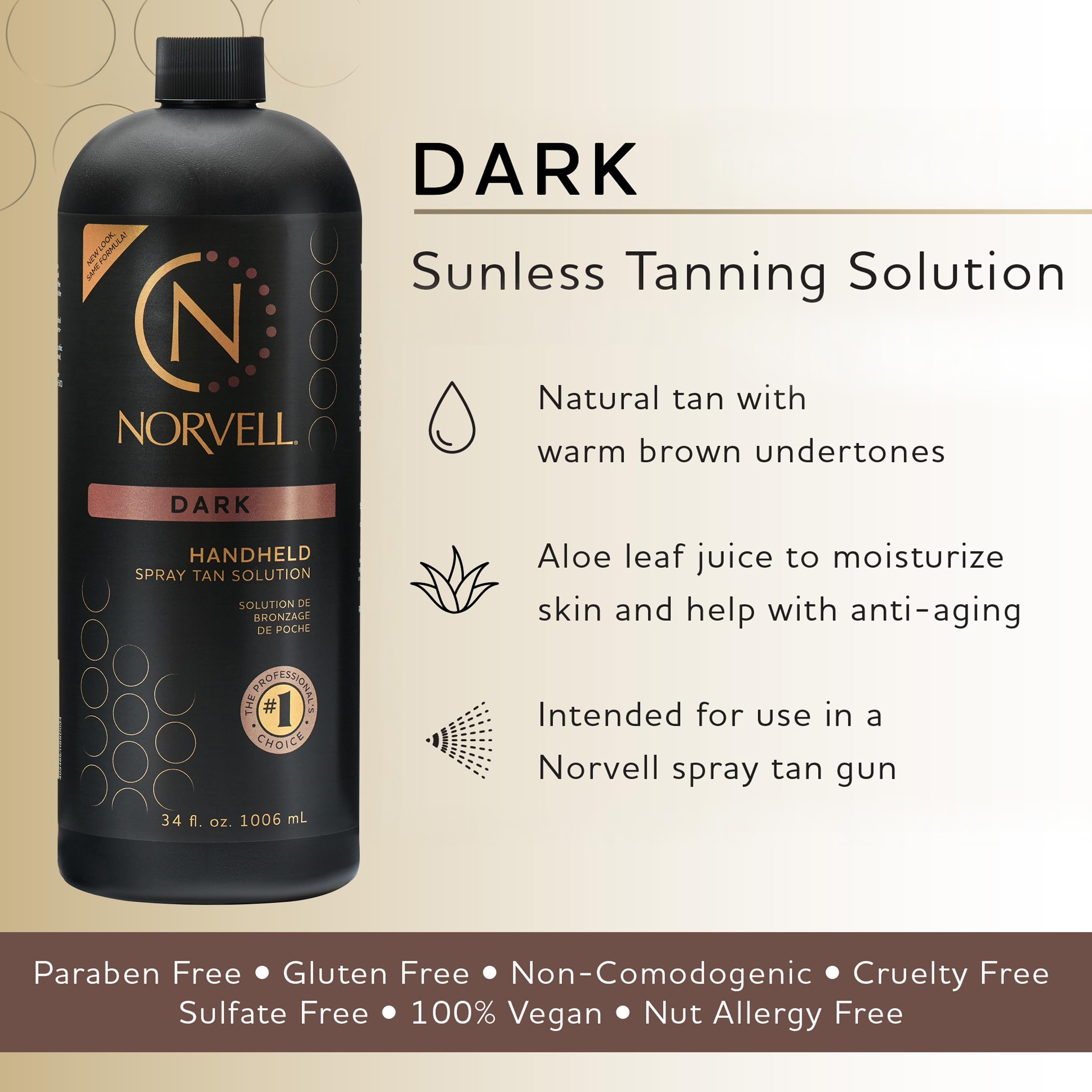 Norvell Premium Spray Tan Dark: bronceado natural con tono profundo para pieles cálidas