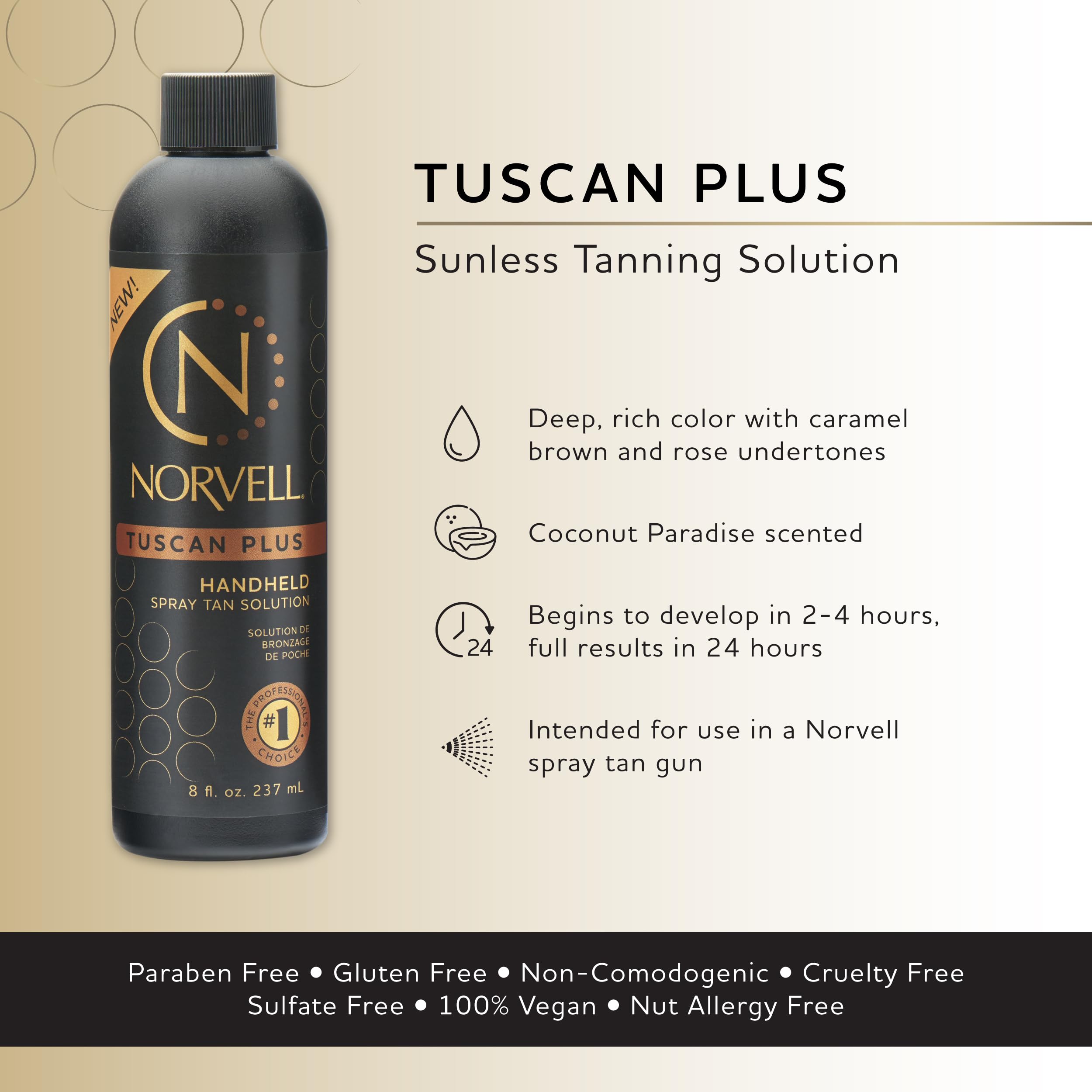 Norvell Tuscan Plus — appareil spray tan professionnel pour une application maîtrisée.