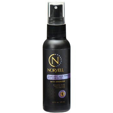 Norvell bronceado facial en spray, botella, tono natural y uniforme.