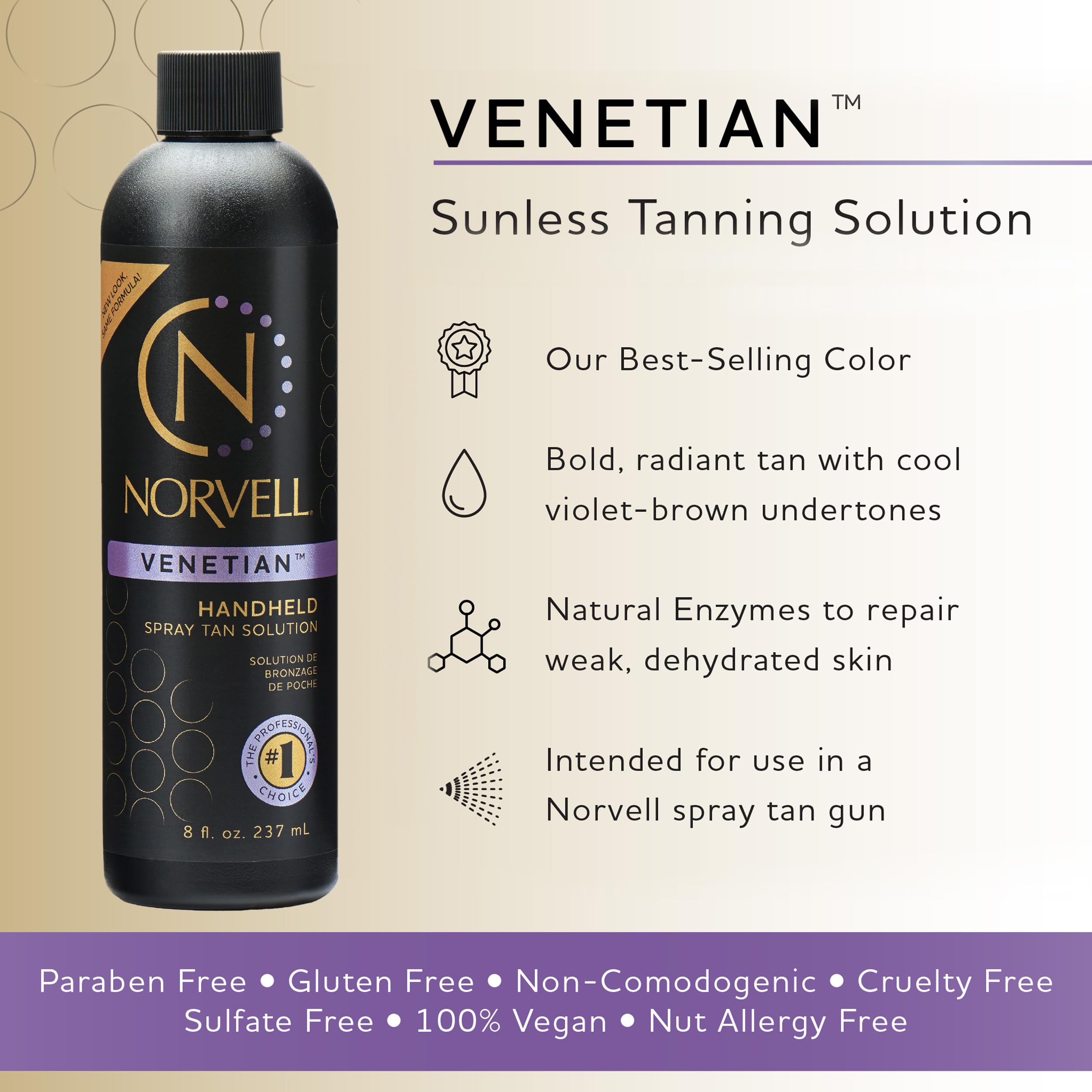 Norvell Venetian spray tan: aplicador profesional para resultados uniformes