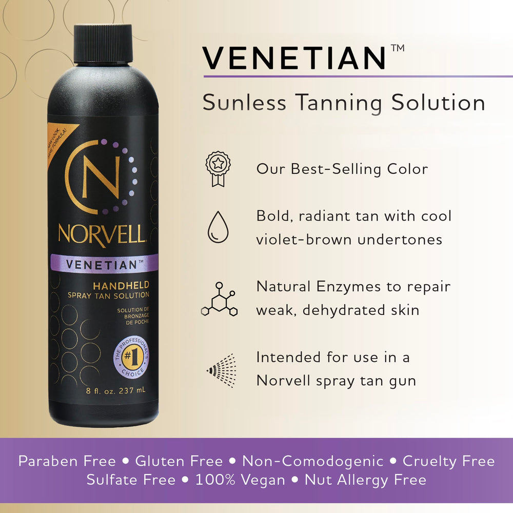 Norvell Venetian spray tan: aplicador profesional para resultados uniformes