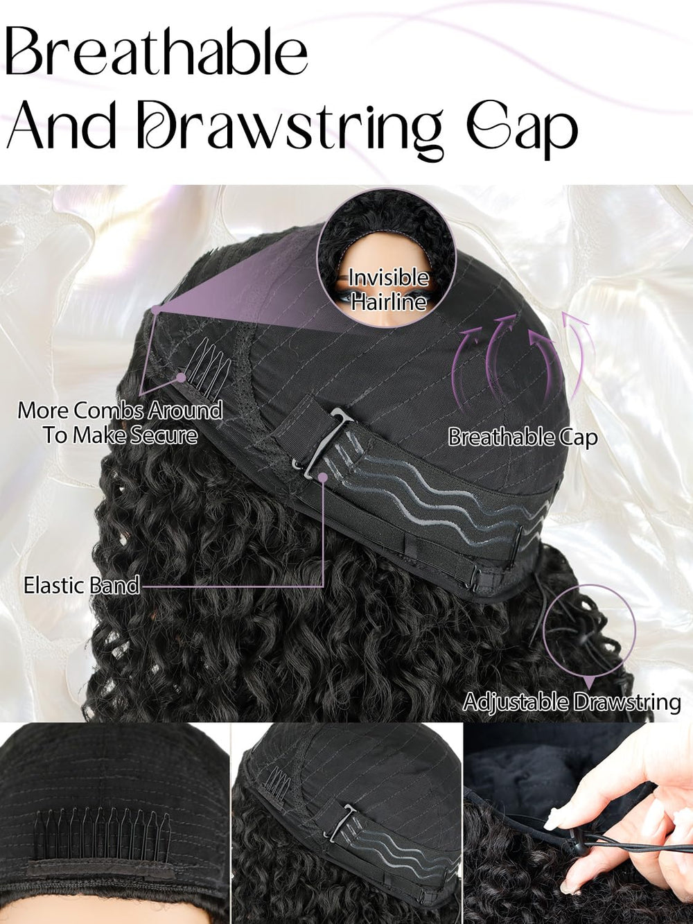 Nostalgia Kinky Curly Half Wig 16 pulgadas, regalo ideal para sorprender a alguien especial.