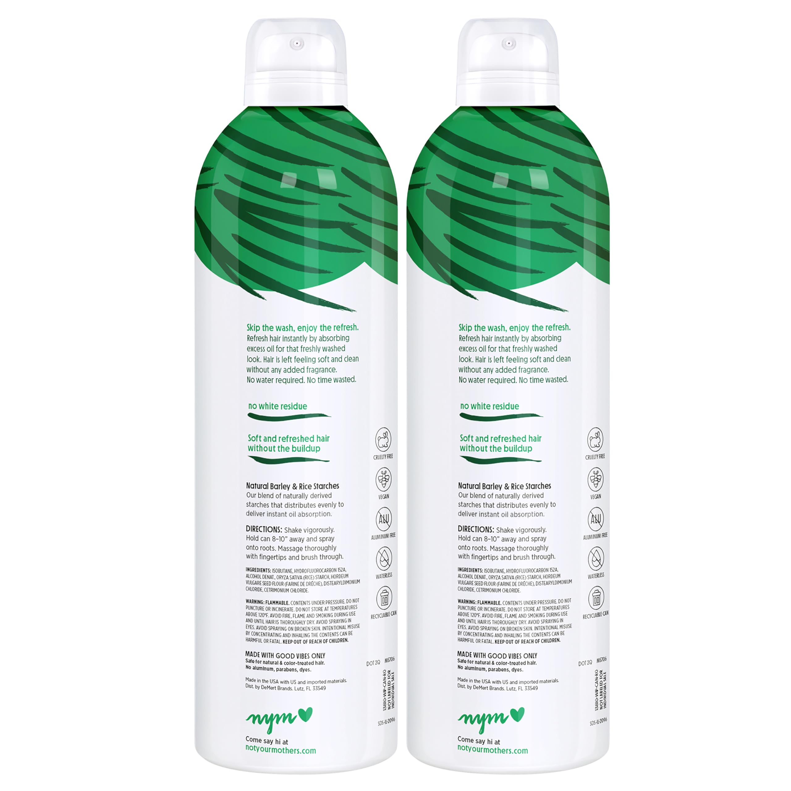 Ideal para uso diario, Not Your Mother's Clean Freak sin aroma mantiene el cabello fresco.