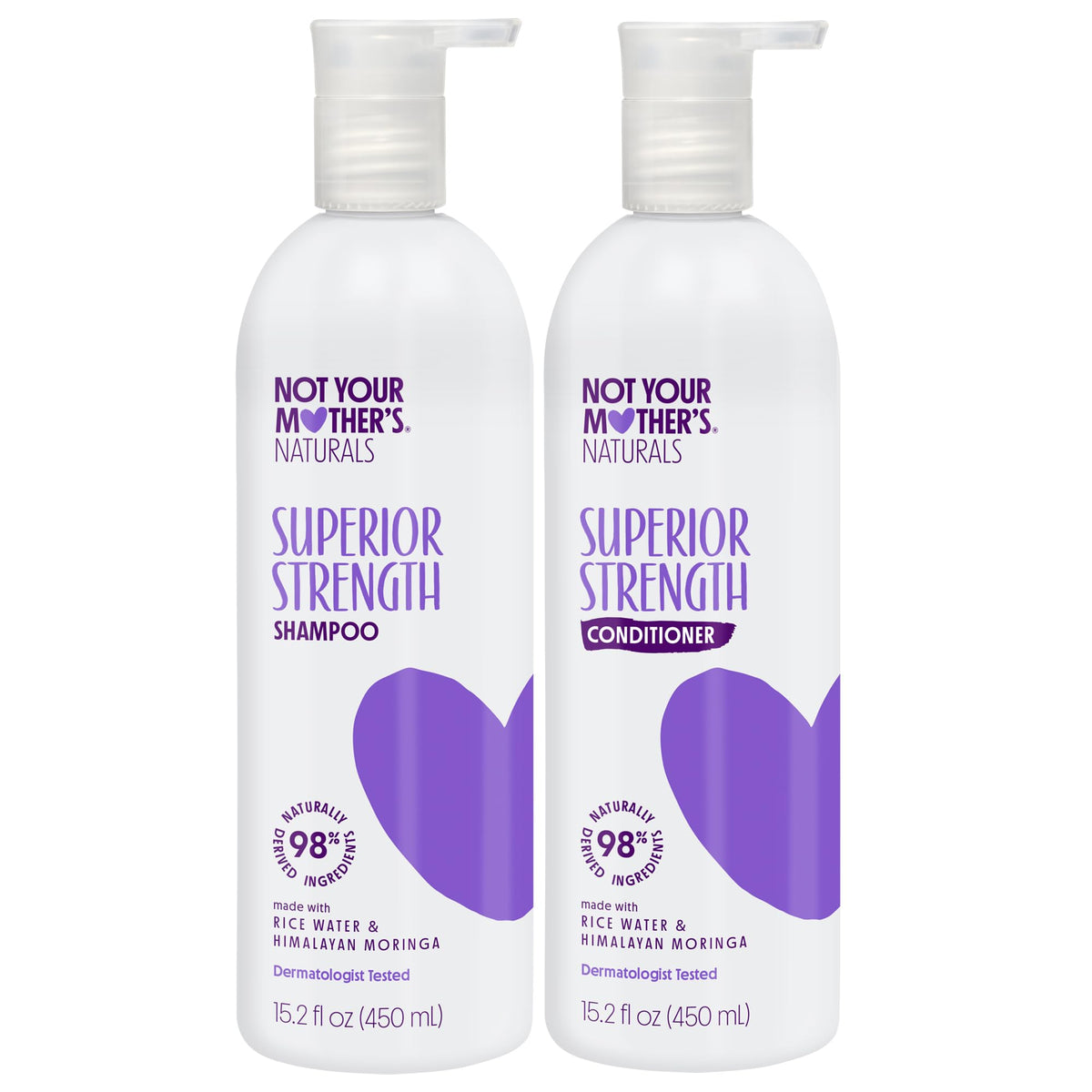 Not Your Mother's Naturals Superior Strength Champú, botella visible para uso diario suave y fortalecedor