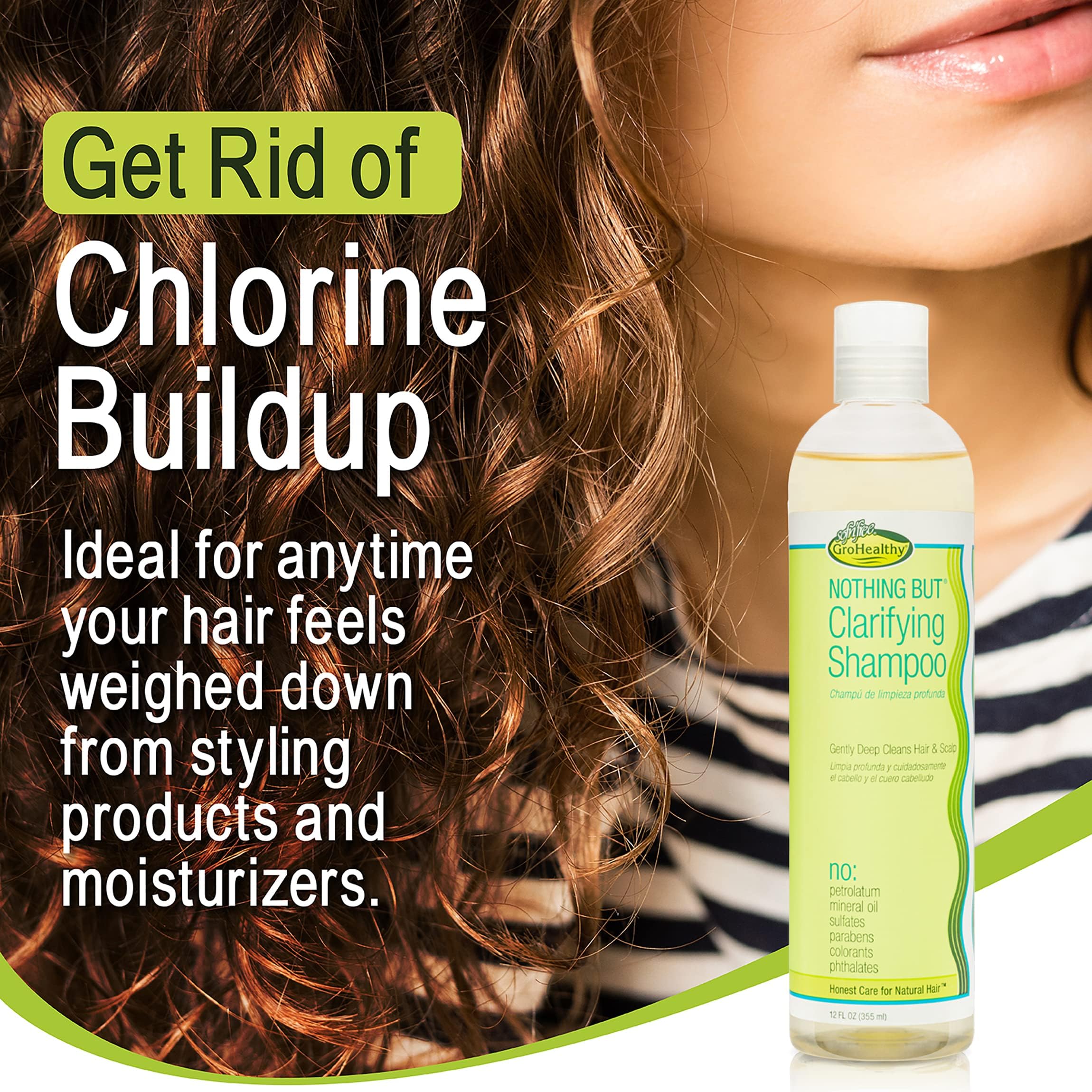 Champú Clarificante Detox de Nothing But, cabello renovado sin residuos pesados y aceites.