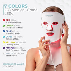 Nourished Bodynskin mascara de luz facial, protege los ojos durante el tratamiento