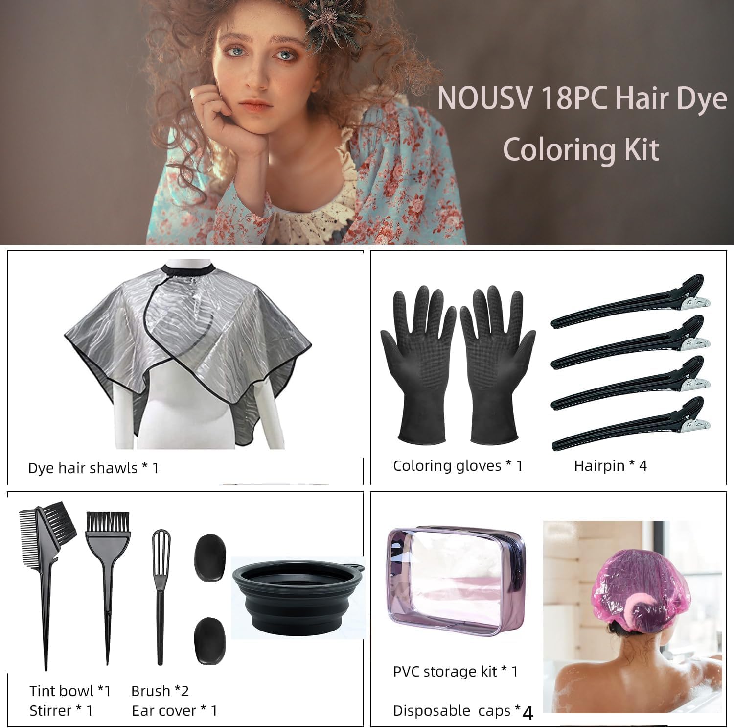 NOUSV kit aplicador: cepillo para tinte con aplicación uniforme.