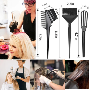NOUSV kit tintes cabello, peine de aplicación para distribución precisa