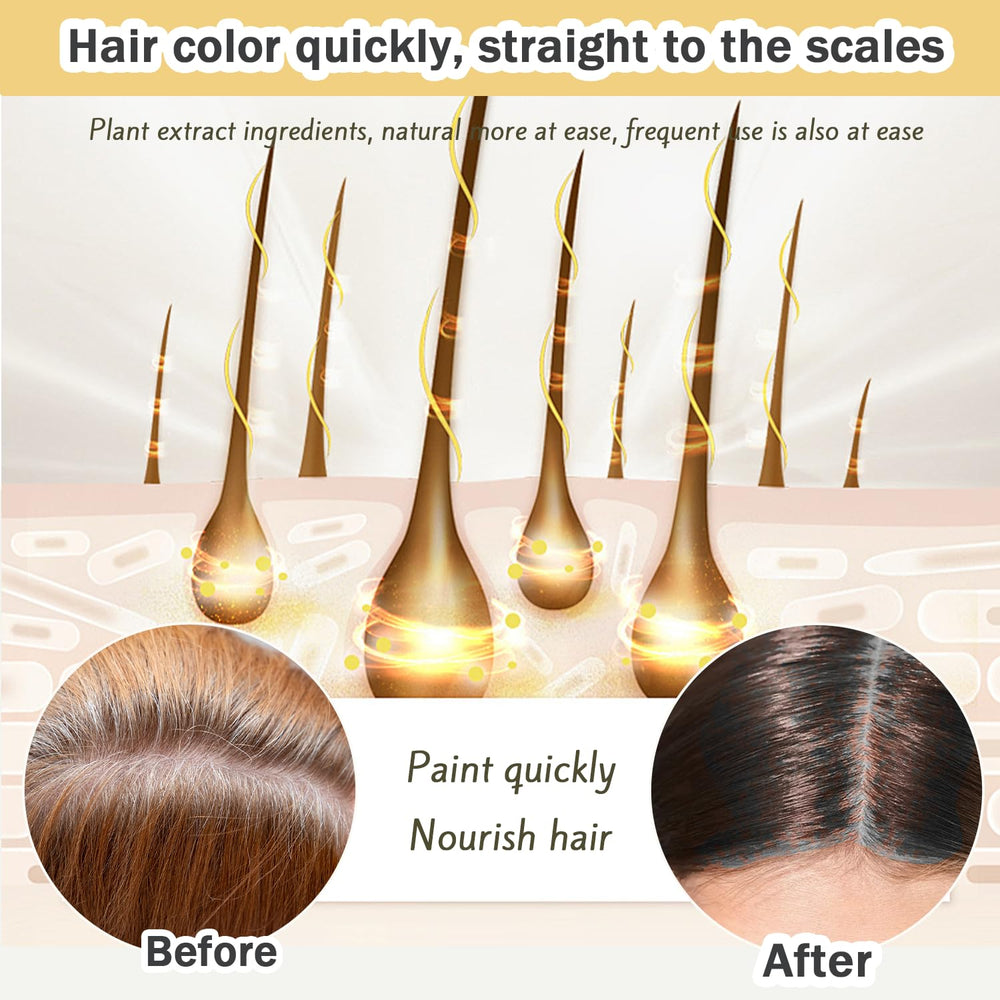 Nova Hair Champu Tinte fórmula herbal natural cuida el cabello.