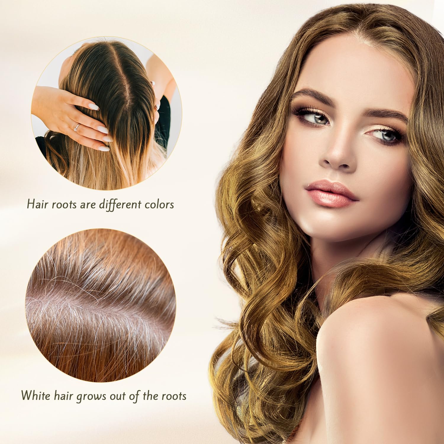 Nova Hair Champu Tinte resultado cabello marrón oscuro tras lavado.