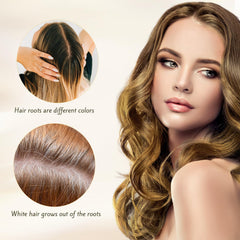 Nova Hair Champu Tinte resultado cabello marrón oscuro tras lavado.