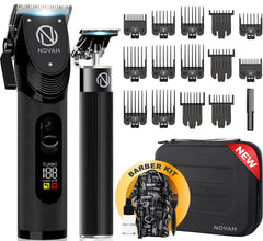 NOVAH Grooming cortapelos profesional set 23 piezas para cortes precisos en casa.