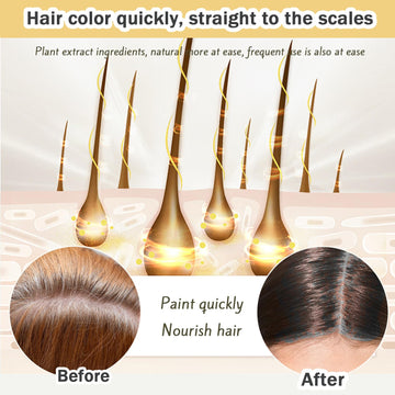 Nova Hair Dye Shampoo hair shine creates a darker, more even tone