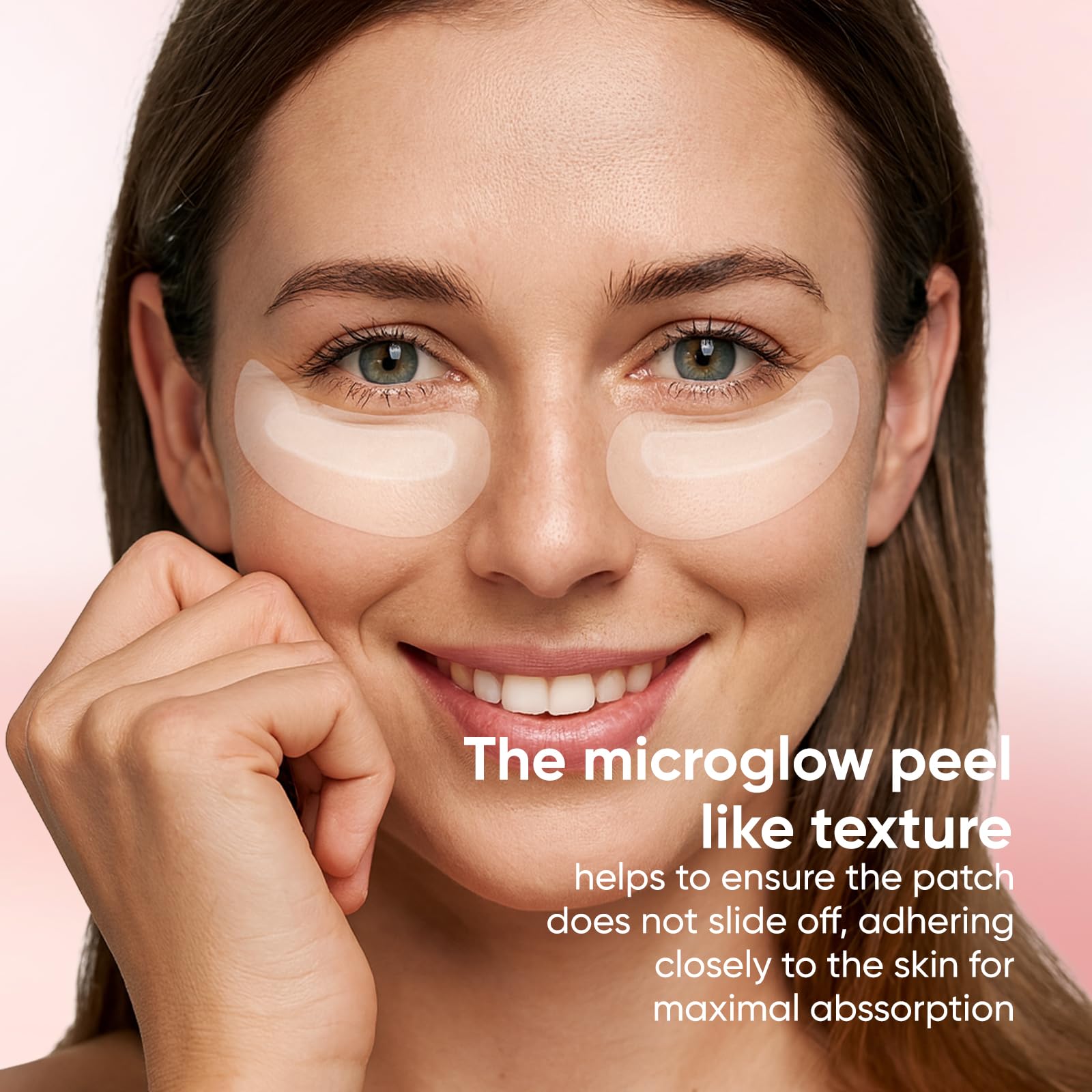 NOVALIFT MicroGlow Eye Patches empaque de 3 pares para cuidado continuo.