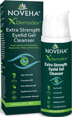 NOVEHA Demodex Gel limpiador para ojos en botella, limpieza suave para higiene ocular diaria