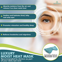 NOVEHA Mascarilla ocular usada sobre el ojo para calor suave.