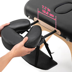 Almohadilla frontal de Noverlife ofrece soporte suave para sesiones de masaje.