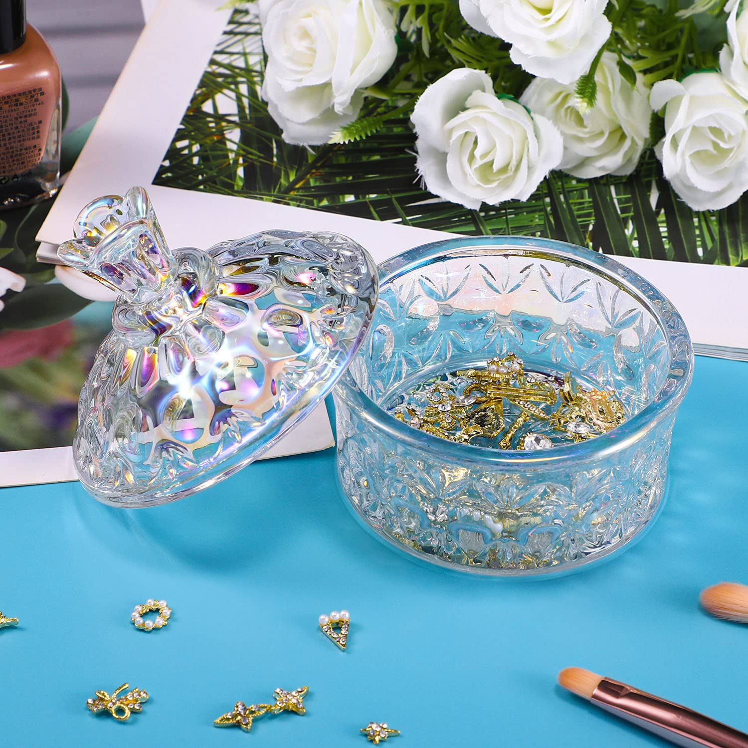 Noverlife tazón de cristal elegante realza tu kit de manicura.