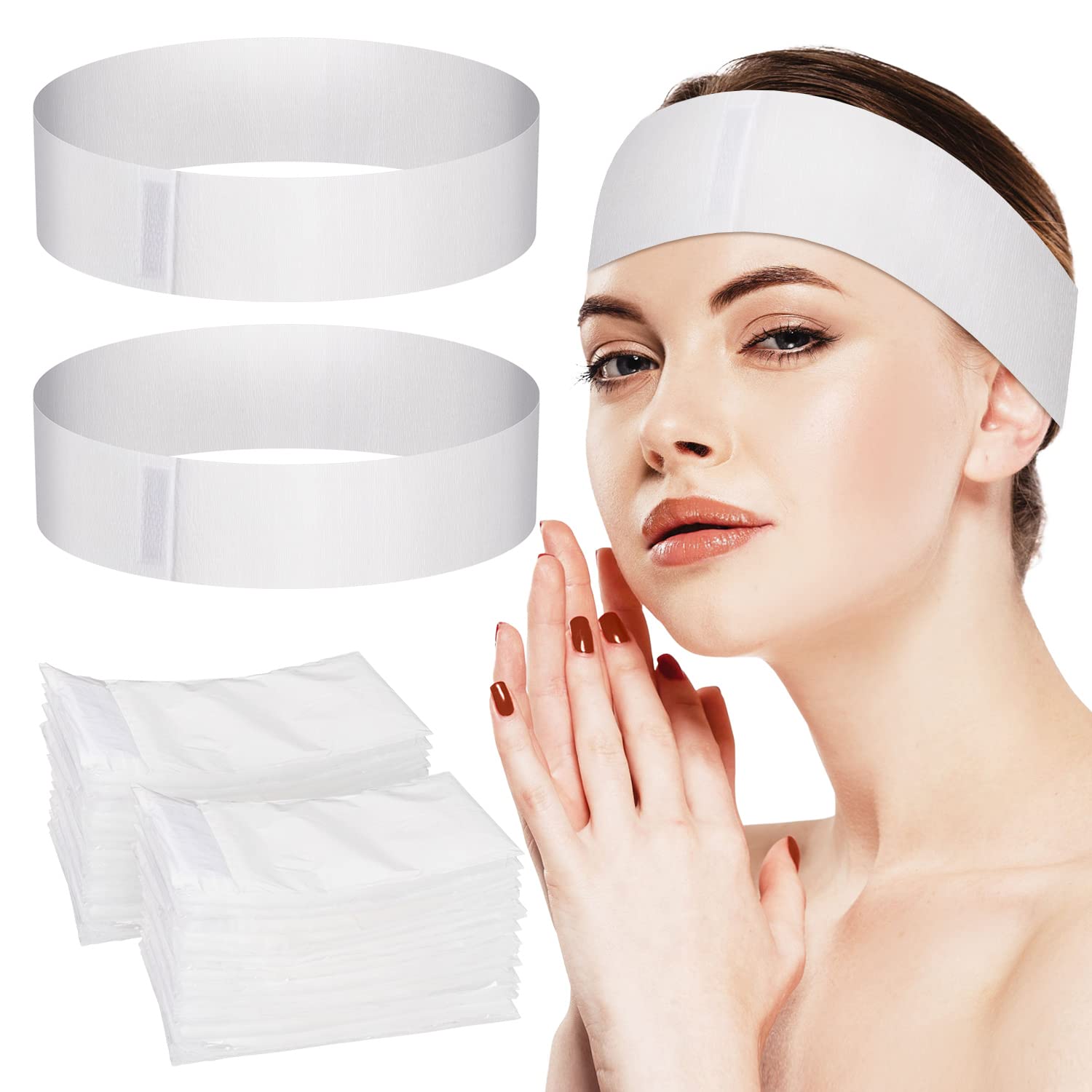 Diadema facial desechable de Noverlife para spa: mantiene el cabello alejado durante tratamientos.