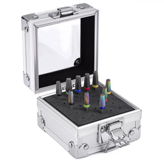 Noverlife estuche para brocas de uñas con 25 huecos, fácil de encontrar herramientas.