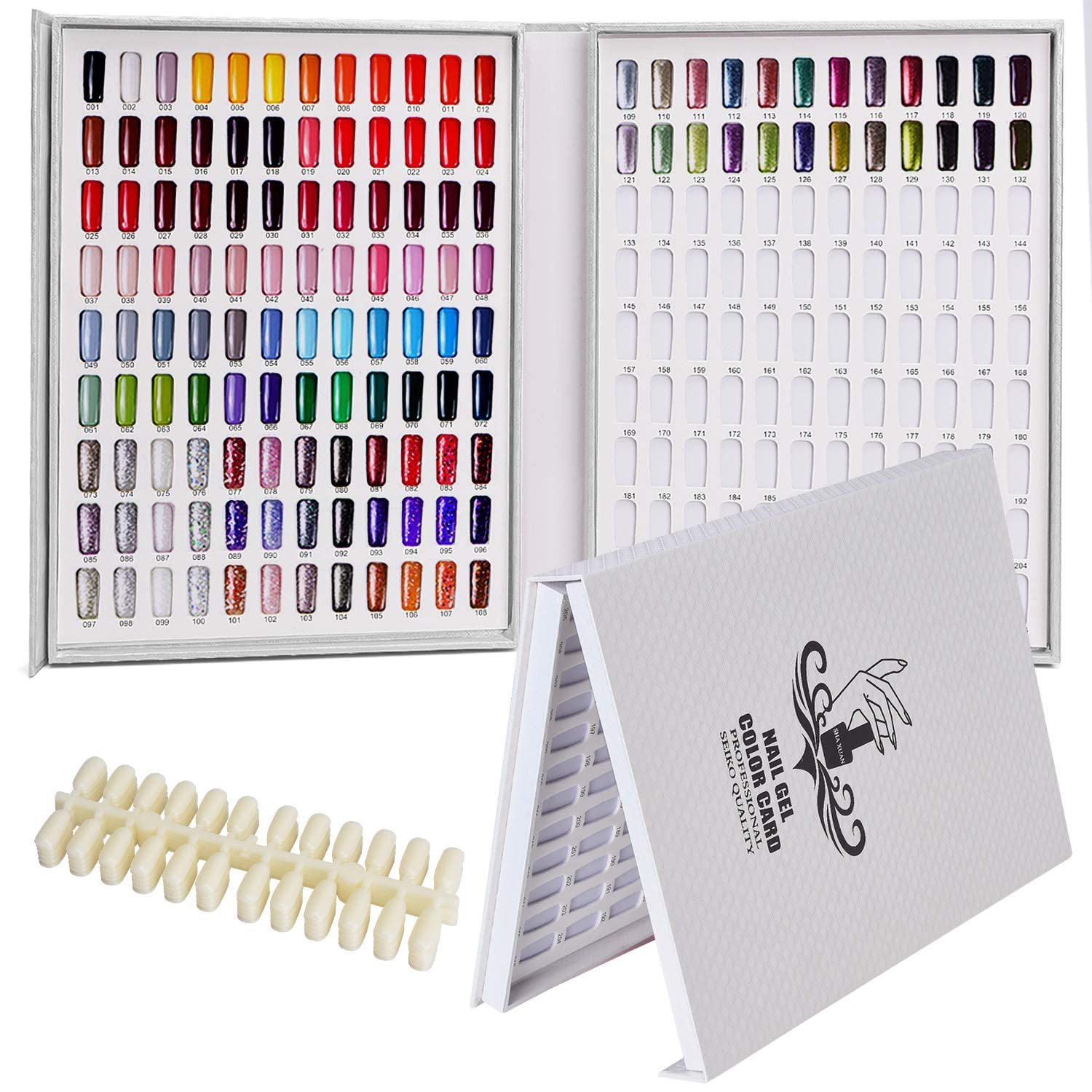 Noverlife libro de muestrario de colores de uñas para estudio.