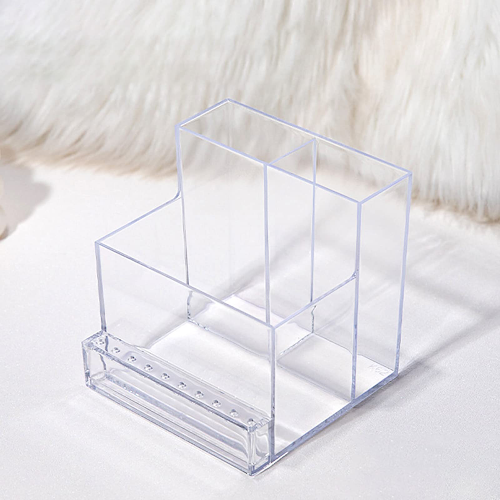 Noverlife organizador de tres niveles para brocas y máquina de uñas en estructura transparente