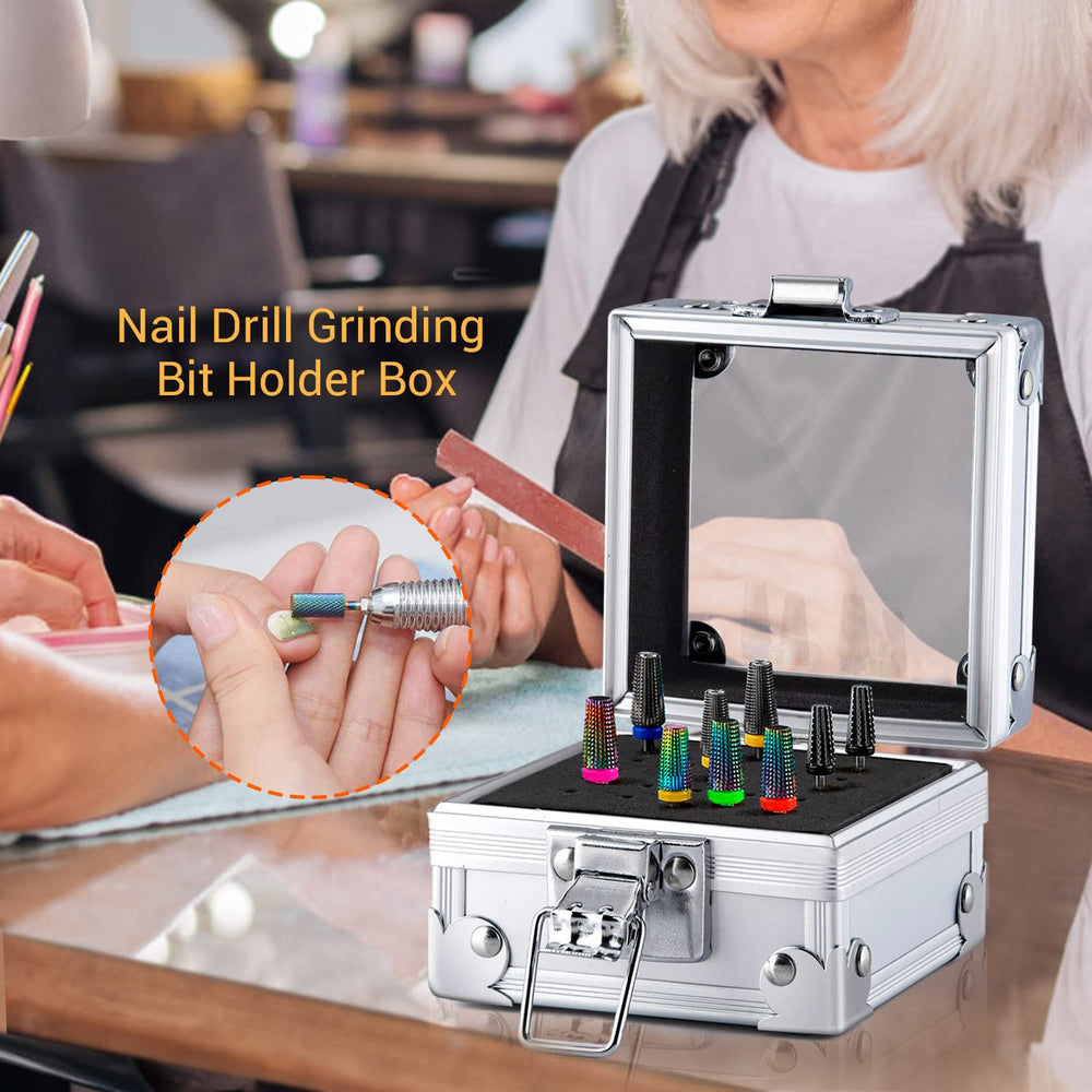 Noverlife organizador de aluminio para herramientas de uñas, duradero y ligero.