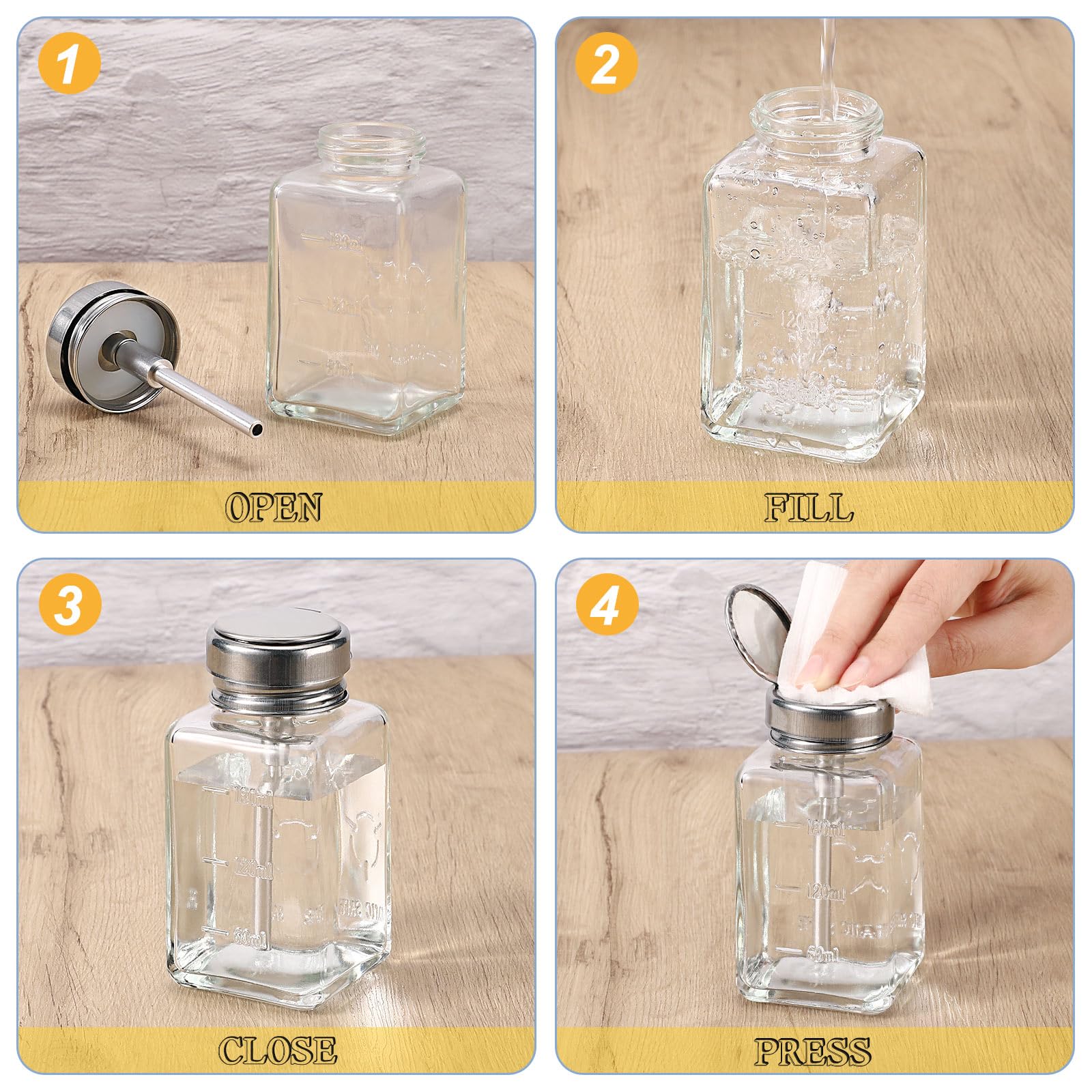Noverlife dispensador de dosificación precisa ideal para manicura y cuidado de uñas.