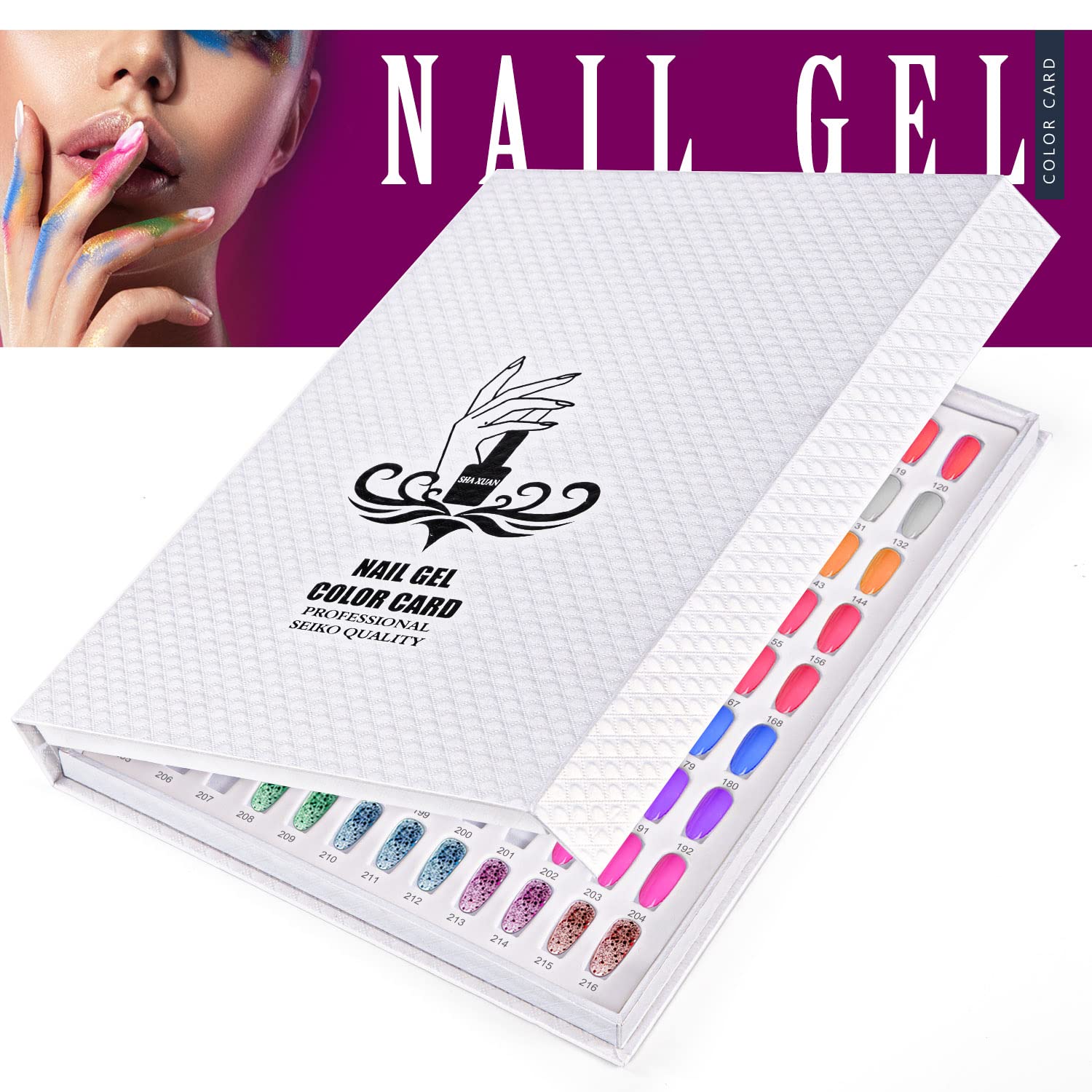 Noverlife soporte exhibidor de colores para presentar trabajos de uñas.