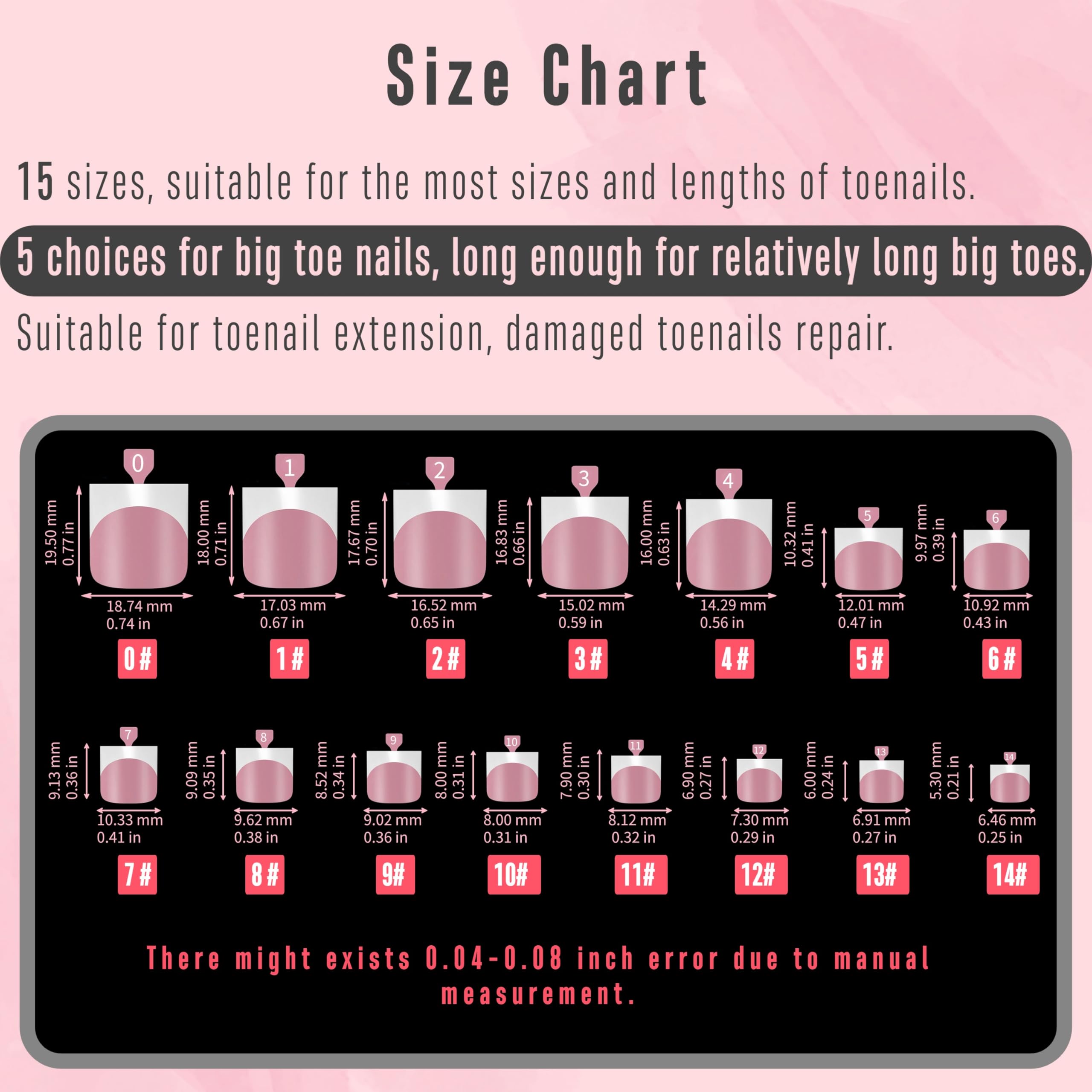 NOVO OVO uñas del pie para sandalias y tacones, listas para lucir