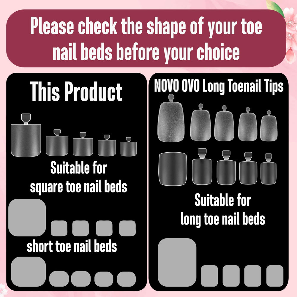 NOVO OVO uñas claras premoldeadas para base y diseño