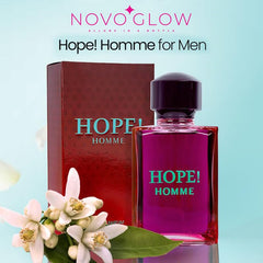Novoglow Hope Homme: etiqueta frontal clara, aspecto elegante.