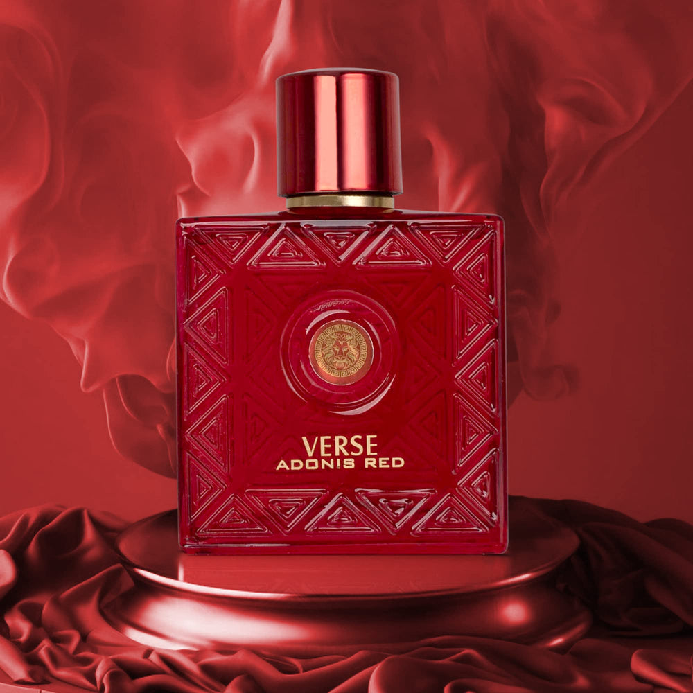 NovoGlow Verse Adonis Red, envase elegante que inspira confianza en cualquier ocasión.