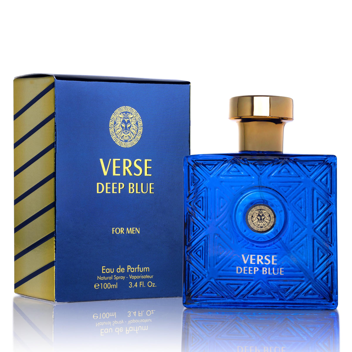 NovoGlow Verse Deep Blue: botella elegante, ideal para uso diario y presencia confiada.