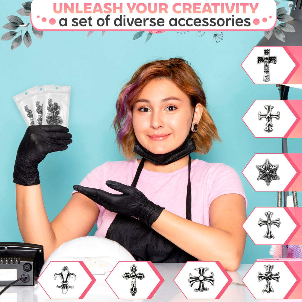 Novsix cruces acrílicas para pulseras y collares, opciones creativas para combinar estilos.