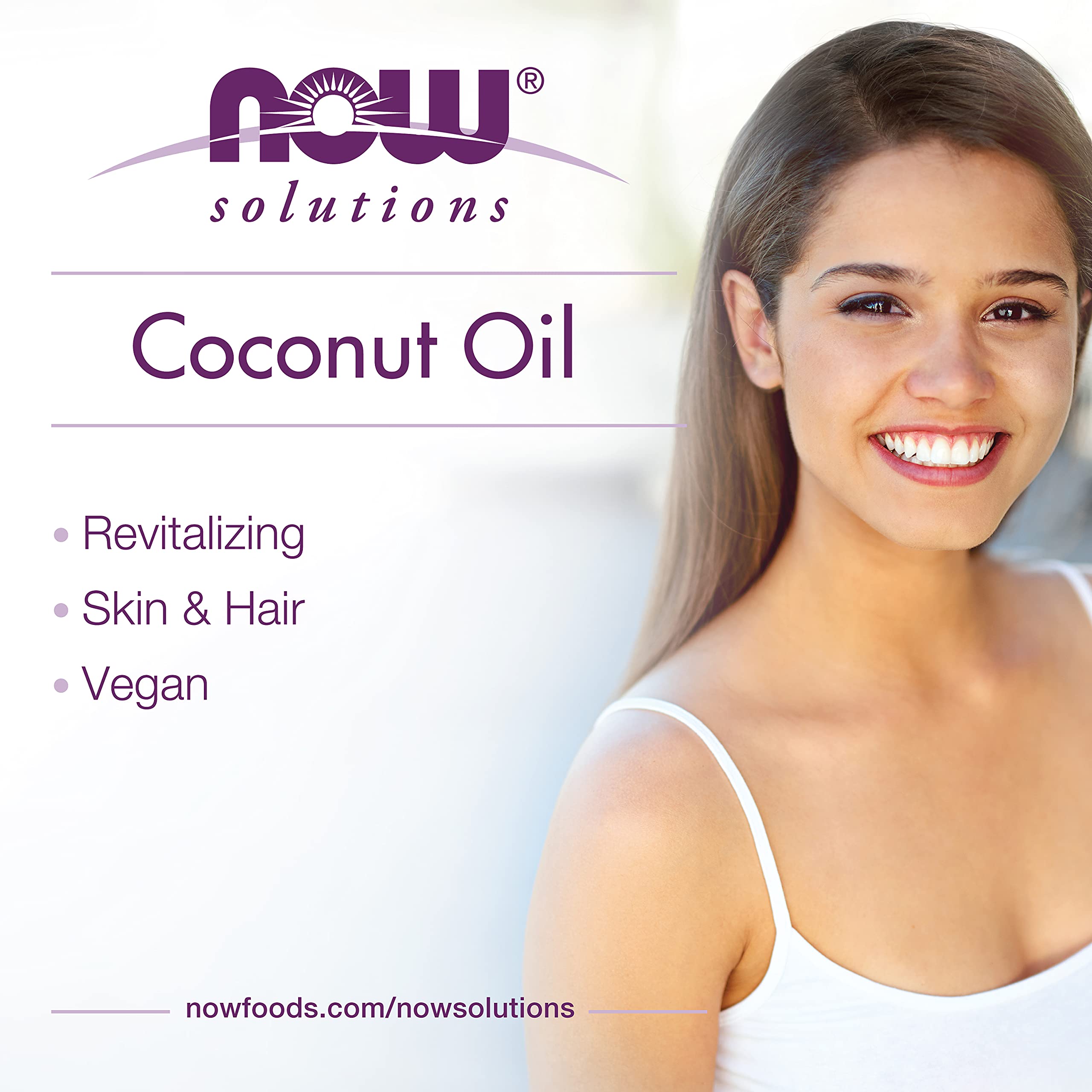 NOW Foods Aceite de Coco, uso en cabello: brillo y suavidad