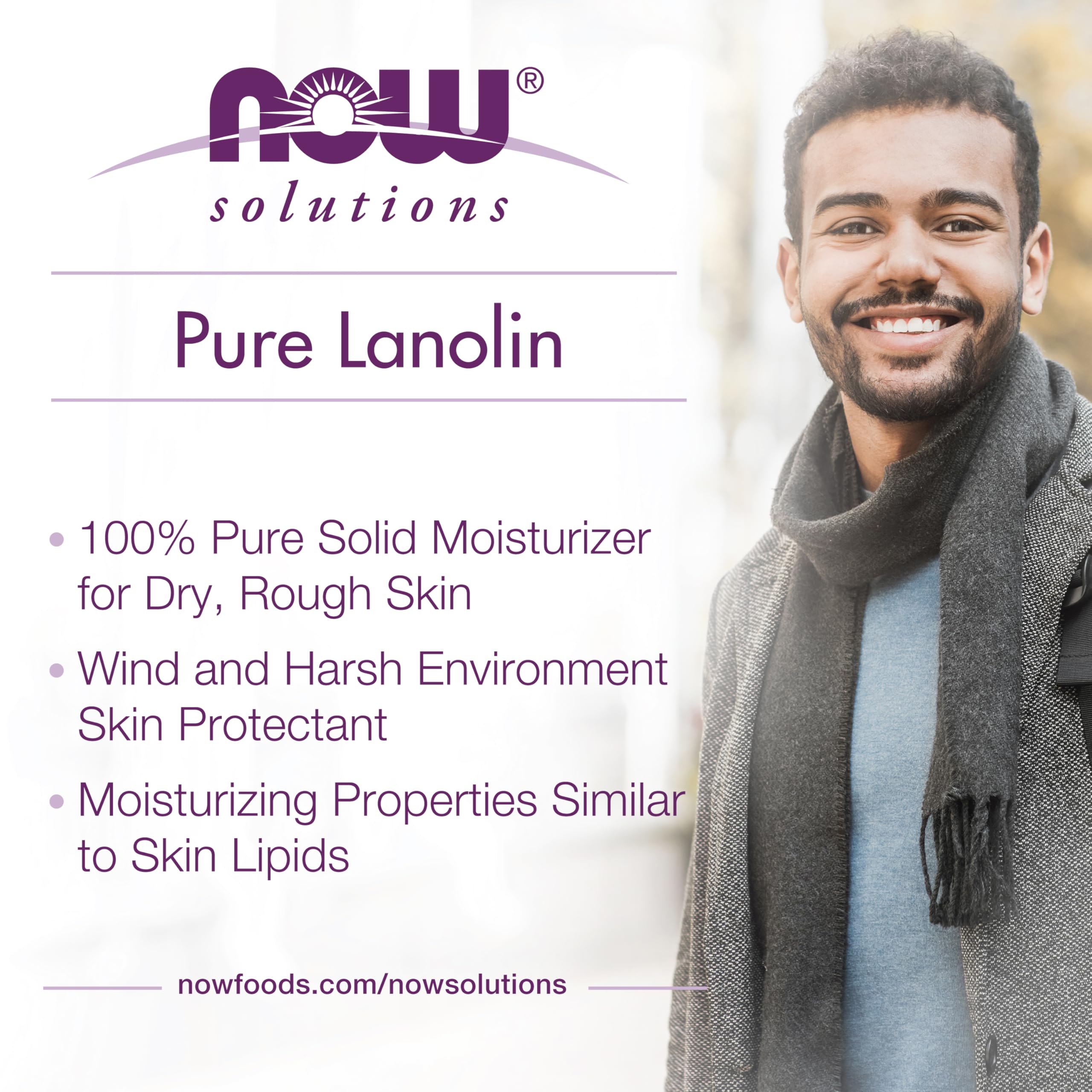 Protección de la piel contra el viento con lanolina NOW