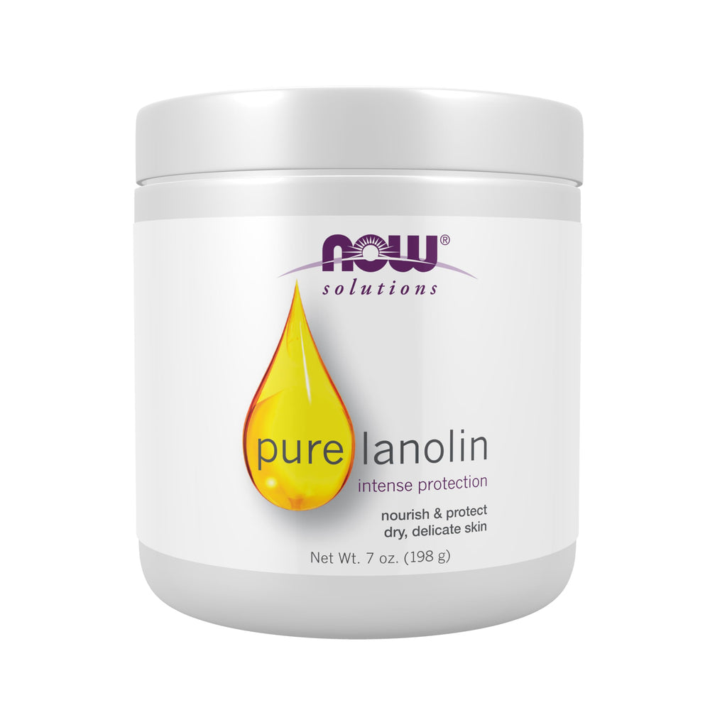NOW Foods Lanolina pura en envase de 7 oz para piel suave